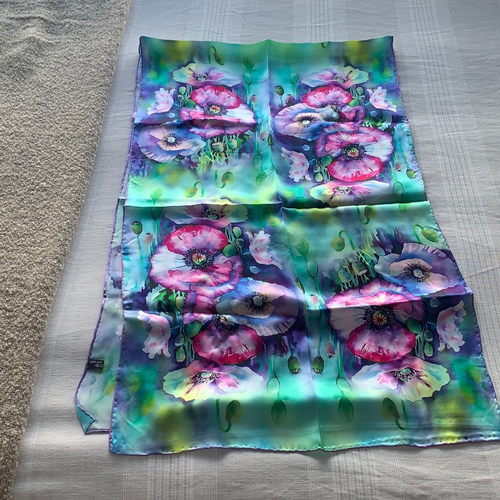 Floral Silk Scarf